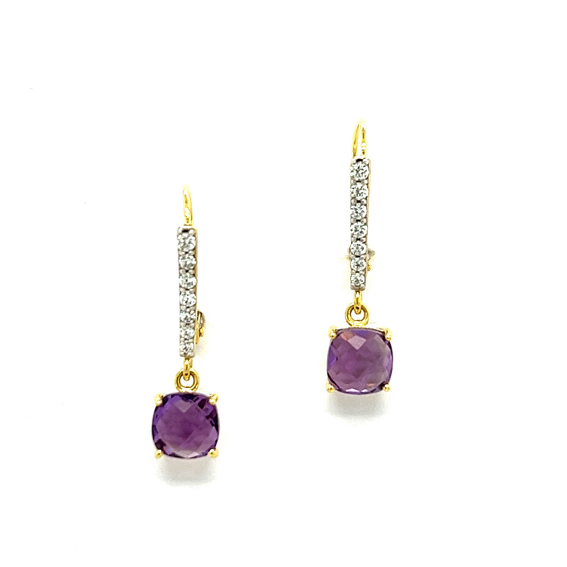 333/- Ohrhänger | Amethyst u. Zirkonia