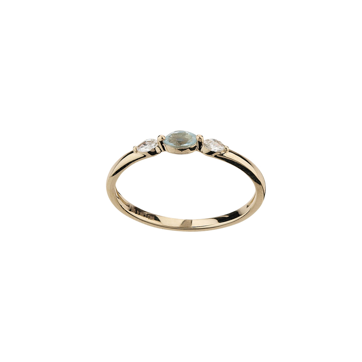 585/- Damenring | Blautopas u. Brillant