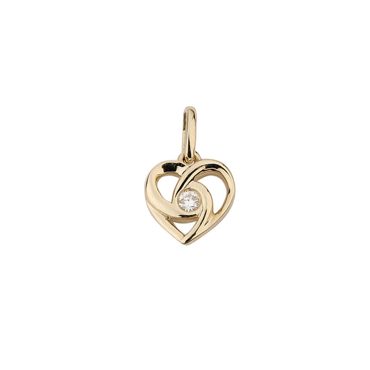 585/- Anhänger | Herz 0,03 ct.