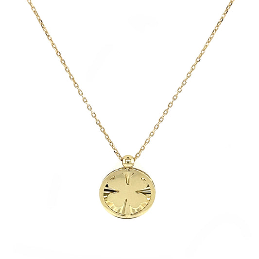 333/- Collier mit Kleeblatt