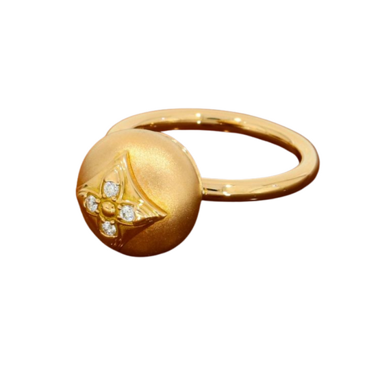 Brillant Kugel Ring 750 / 18 Kt Gold