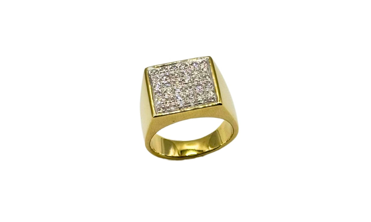 DIAMANT RING 585 14K SIEGELRING