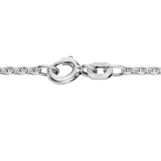 Silberkette Ankerkette rund Halskette Breite 1,5 mm massiv 925 Silber 50cm