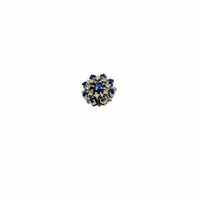 Perlenketten schließe Verschluß Clip Diamanten Saphiren 14 Kt. 585 Gold