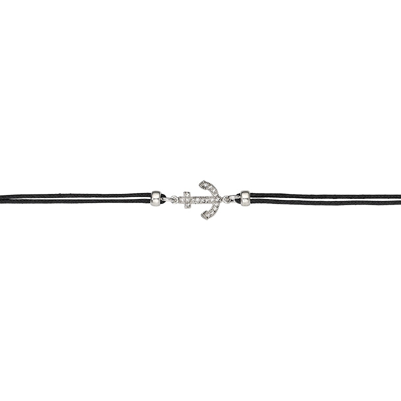 Textil-Armband mit Anker