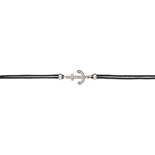 Textil-Armband mit Anker