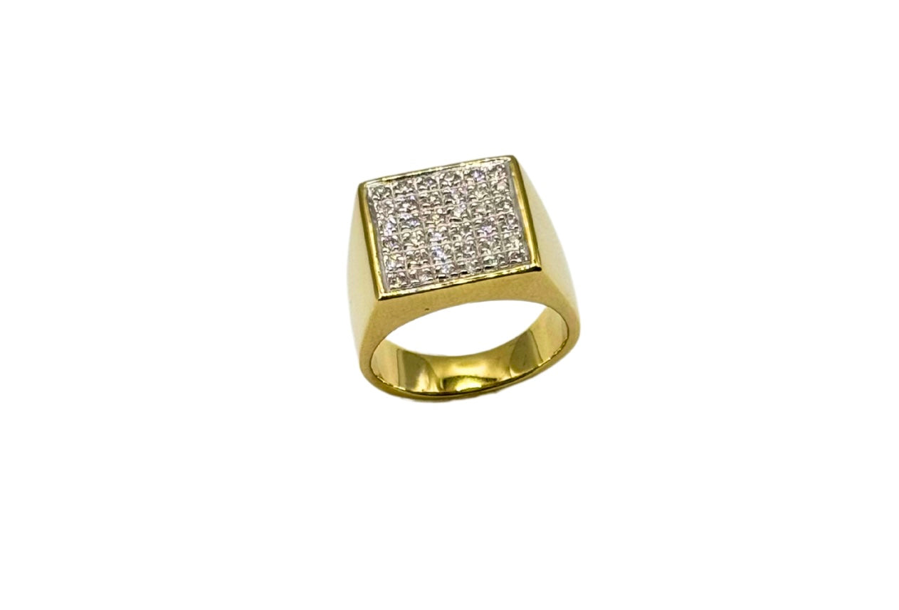 DIAMANT RING 585 14K SIEGELRING