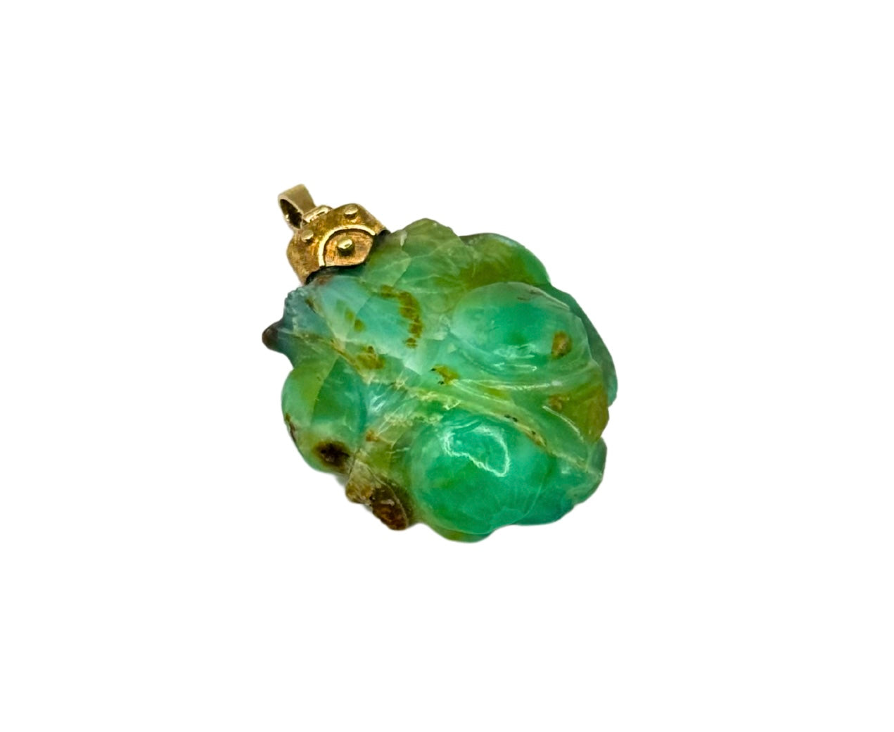 SELTEN CHINA JADE ANHÄNGER 585 14K 1920-1930