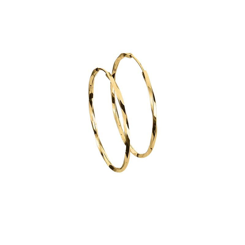 585 14K Runddrahtcreolen Creolen Gelbgold