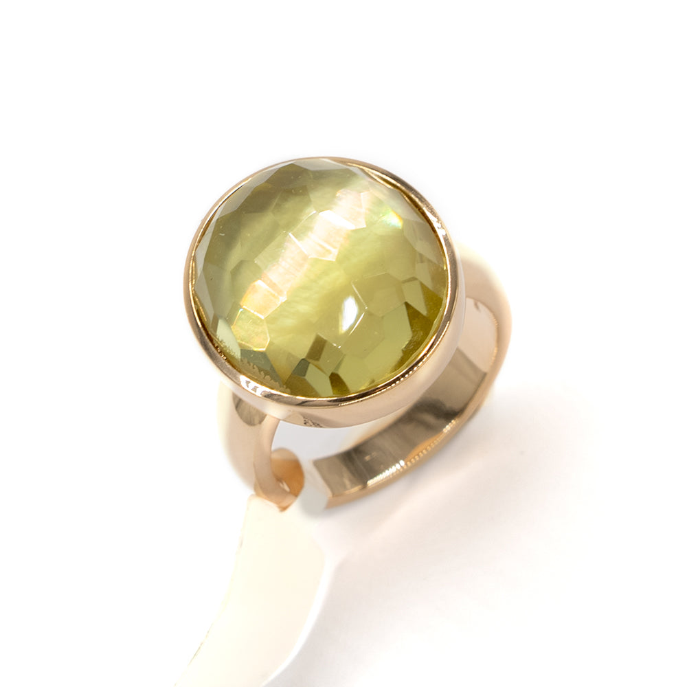 14 Karat Roségold Ring 585 Topas