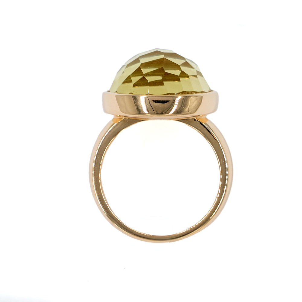 14 Karat Roségold Ring 585 Topas