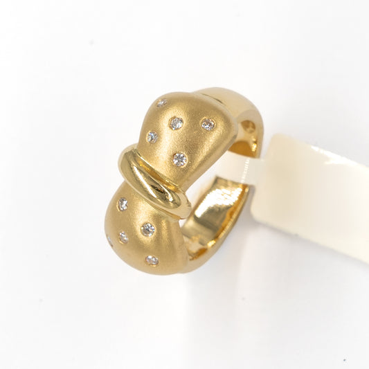 Schleife Diamant Goldring 750