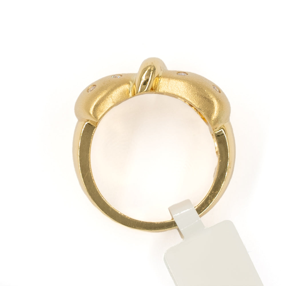 Schleife Diamant Goldring 750