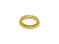 Memoire Ring 18 Karat 750 Gelbgold mit Diamanten 1,86 ct SI/TW
