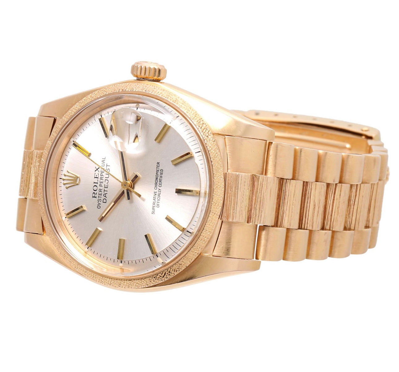 ROLEX seltene Vintage Datejust 36 "Florentine", Ref. 1611. Ca. 1972.