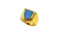 MASSIVER SIEGELRING 750 18K Lagenstein Wappen