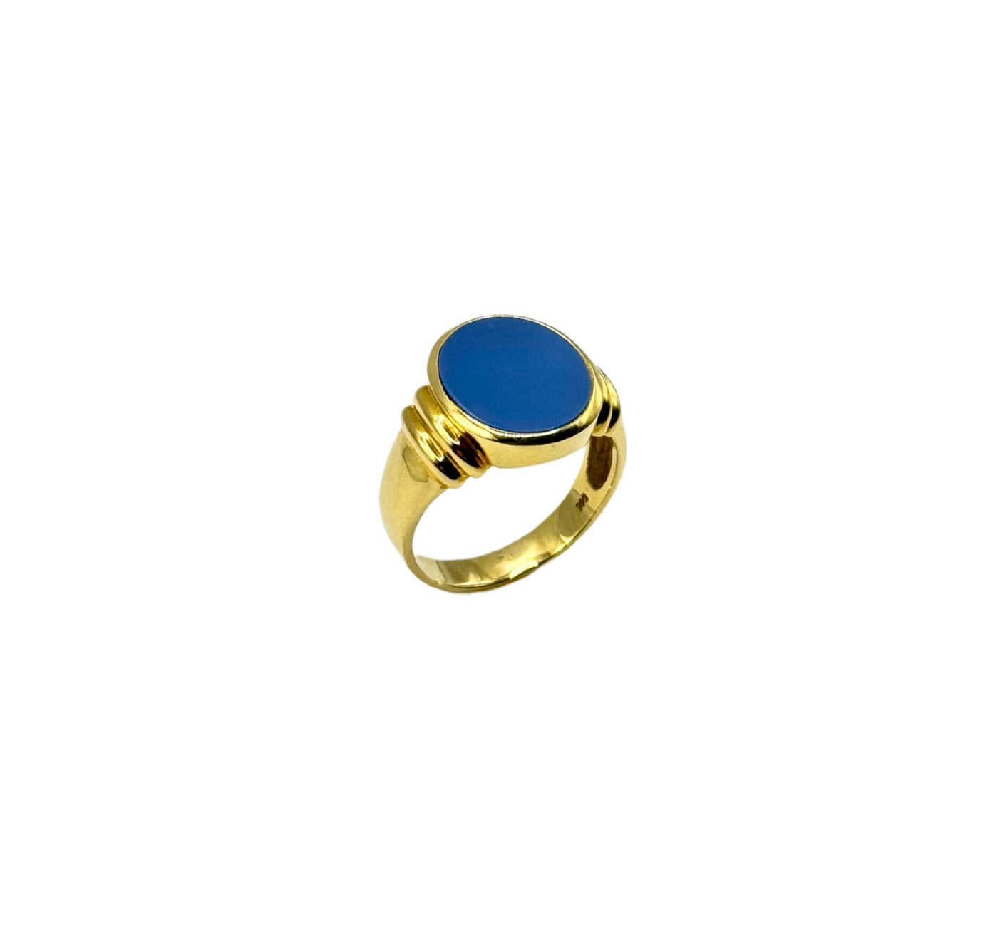 SIEGELRING AUS MASSIVEM 585 Gelbgold 14K Lagenstein