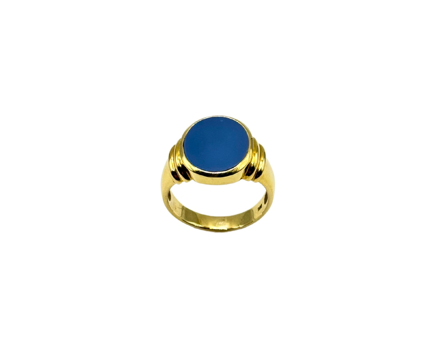 SIEGELRING AUS MASSIVEM 585 Gelbgold 14K Lagenstein