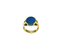SIEGELRING AUS MASSIVEM 585 Gelbgold 14K Lagenstein