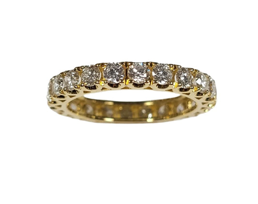 Memoire Ring 18 Karat 750 Gelbgold mit Diamanten 1,86 ct SI/TW