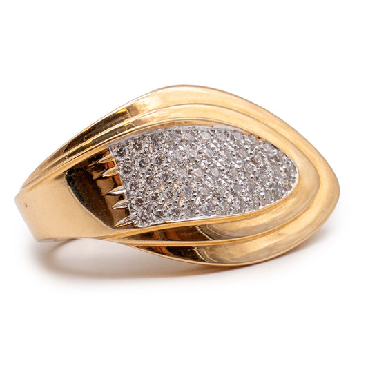 Brillant Cocktail Ring 750 18K 1,15 Carat SI/TW 50